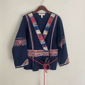 Carnation Lily Lily Rose patchwork wrap jacket size L